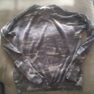 LOFT sheer, silvery camo sweater size M brand NWOT