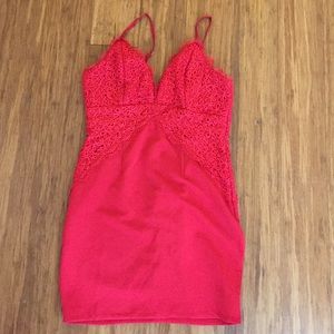 Red bodycon dress