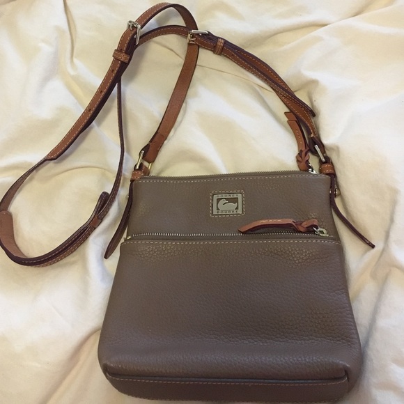 Beautiful 2 tone leather cross body!!