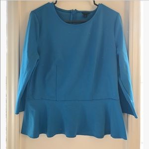 🍂SALE!🍂Bright Blue Peplum Top Size Large