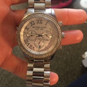 Barely worn silver Michael Kors watch.