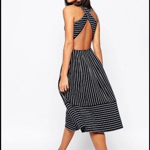 Asos midi dress with cross back