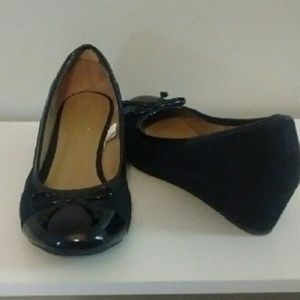 BLACK wedges, Merona Size 9