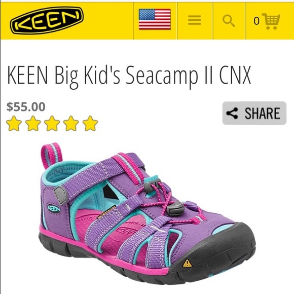 Keen Purple Seacamp II CNX Size 9 Toddler
