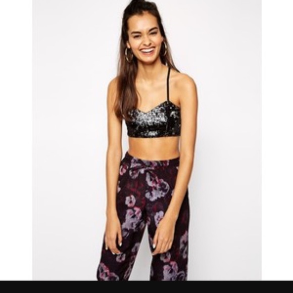 ASOS festival sequin bralet