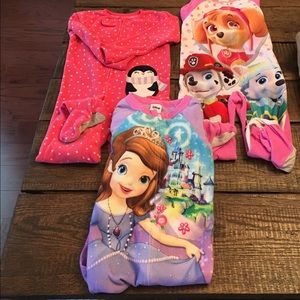 4T Footed Pajamas Lot