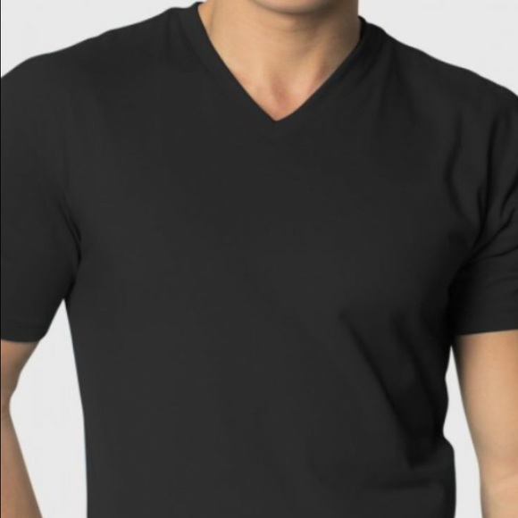 New Men's Fitted V-Neck T-Shirt