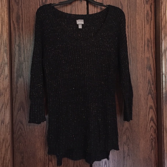 *LAST CALL* Black sweater with colored sparkles