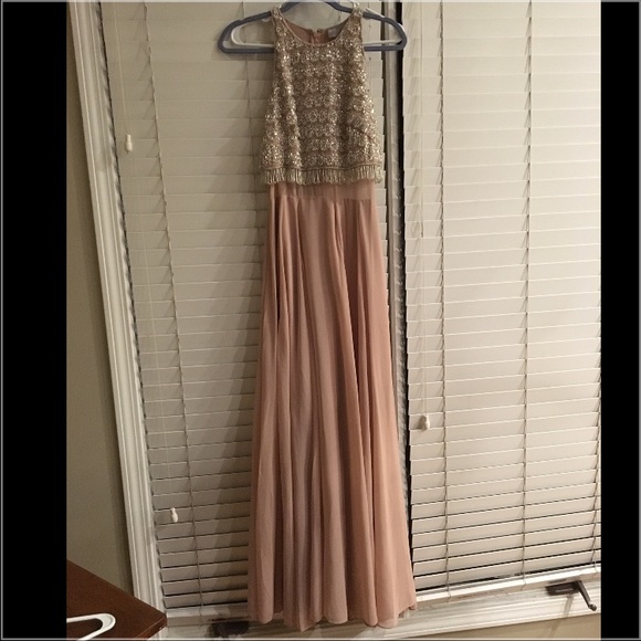 ASOS Embellished Crop Top Maxi Dress