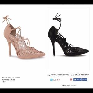 Black and nude heels