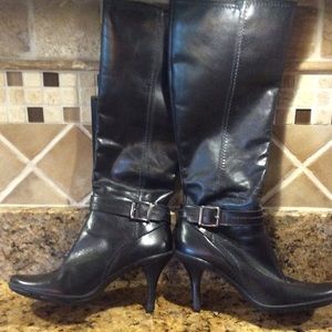 Gianni Bini Black Leather Boots