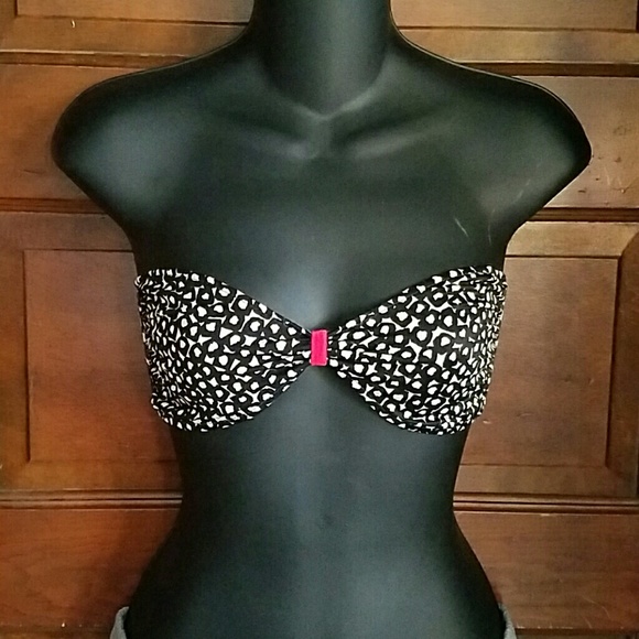 Bandeau Style Black Red Top Suit 8 M Grunge