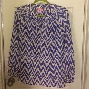 Lilly pulitzer Elsa top in chevron