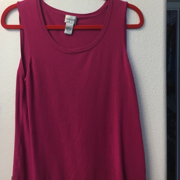 Chicos tank top size 2 or 10 to 12. cranberry