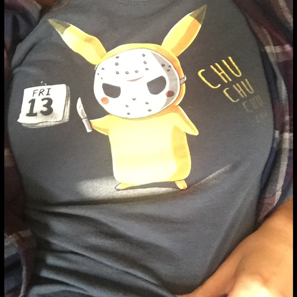 Pikachu Friday The 13th Tee Shirt - Picture 1 of 1