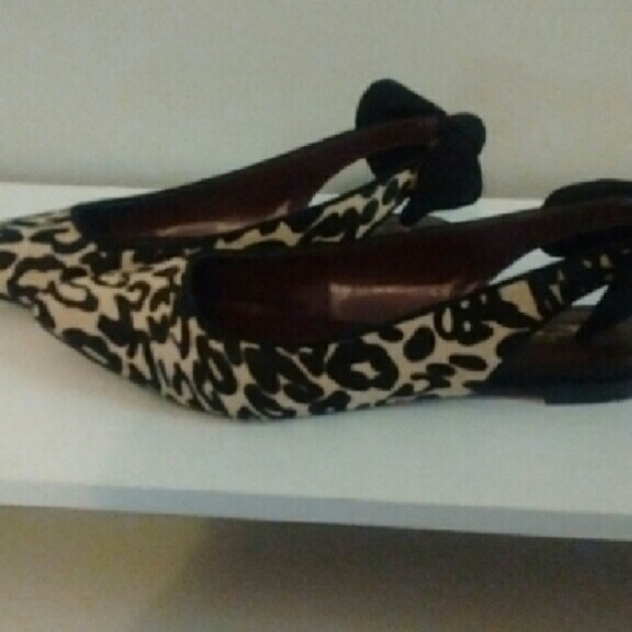 Animal Print, Bow Slingback Flats