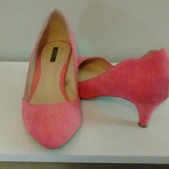 Forever21 Coral-pink Kitten Heels