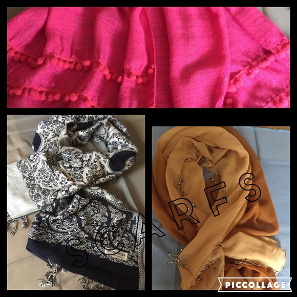 Three gorgeous scarfs