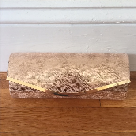 Lulu Townsend (DSW) rose gold clutch