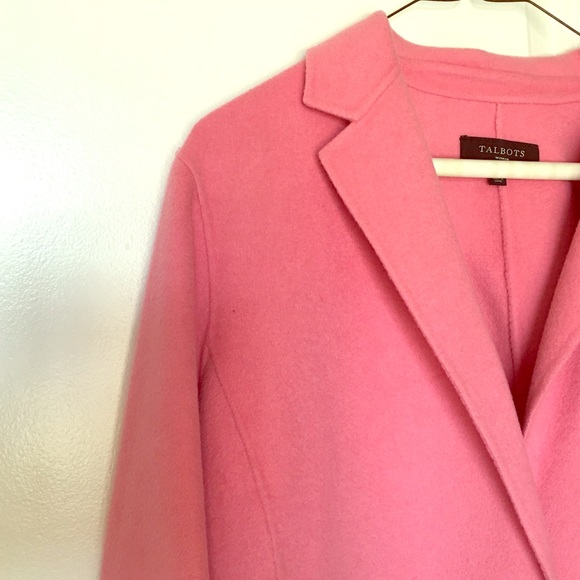 Pink wool coat