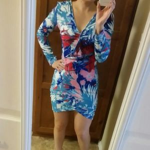 Long sleeve mini dress