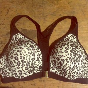 Leopard & lace racerback Bra