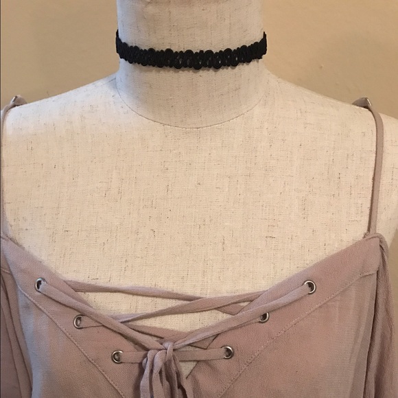 Flash sale black choker necklace wave design ❤️ - Picture 2 of 3