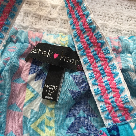 Derek Heart Aztec Blue Print Romper Girl's - Picture 6 of 8