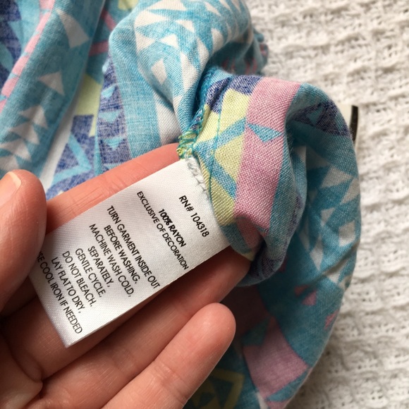 Derek Heart Aztec Blue Print Romper Girl's - Picture 7 of 8