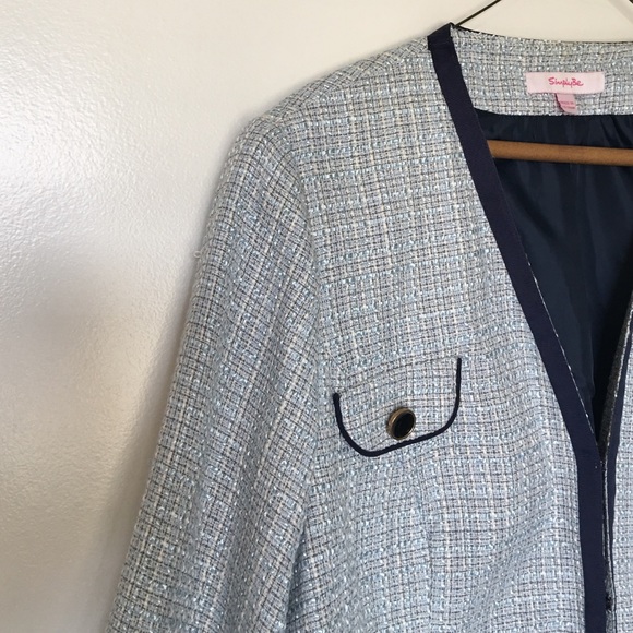 Tweed-effect Jacket with contrast trims
