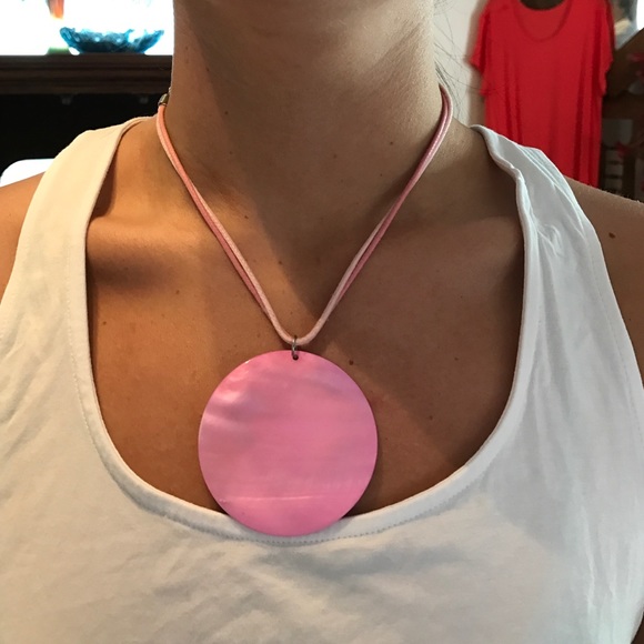 Pink shell necklace
