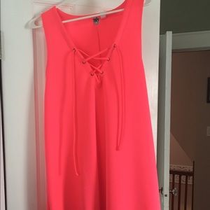 Hot Pink with Front Lace Up