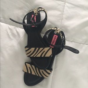 Betsey Johnson Animal Print Sandle