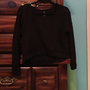 Black cropped sweater