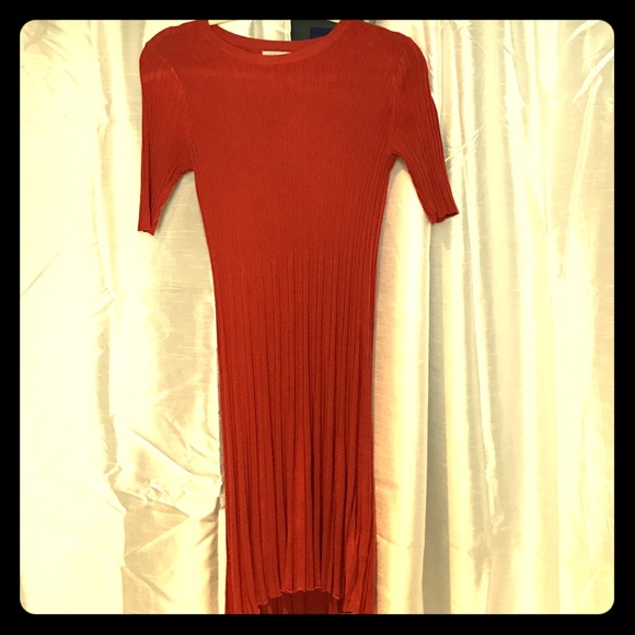 Cooperative Orange Pleated dress.