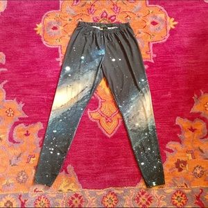 Forever21 Plus Galaxy Print Leggings