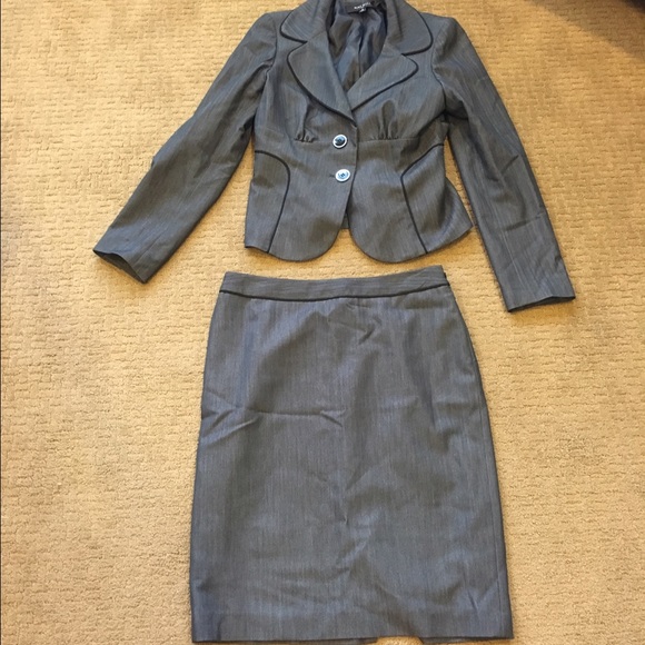 Nine West charcoal grey skirt suit set