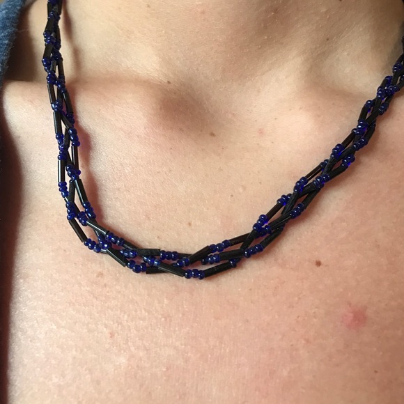 Beaded braided necklace