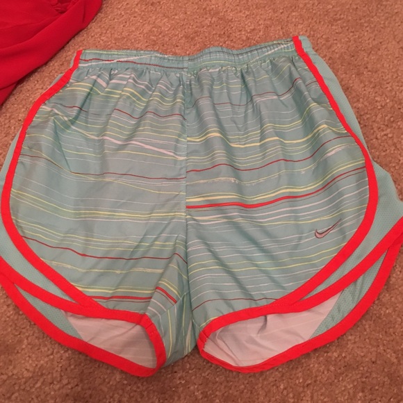 Orange and Blue Striped Nike Shorts