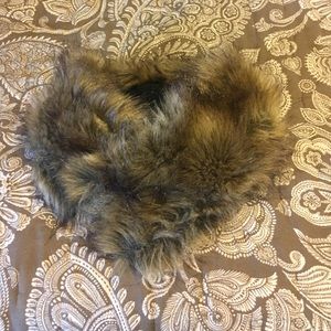 Faux Fur Collar.  Chicos