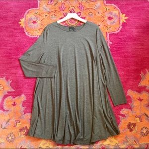ASOS Curve A-line, long sleeve jersey knit dress