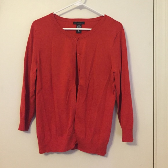 Burnt orange New York and Company cardigan