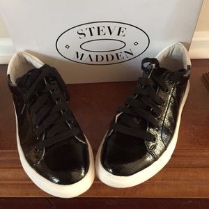 Black Patent Sneakers