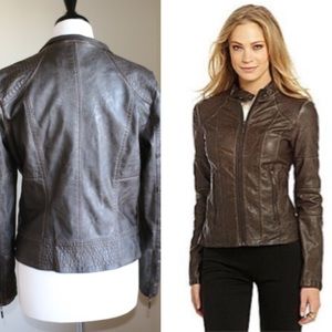 M.S.S.P. Fauxleather Moto Jacket L