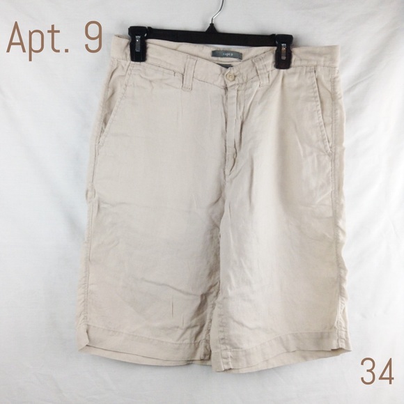 Apt. 9 Men's Linen Khaki Shorts