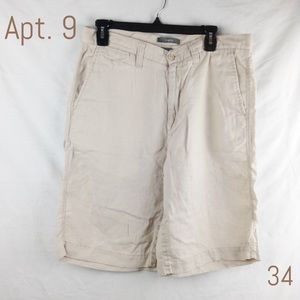 Apt. 9 Men's Linen Khaki Shorts