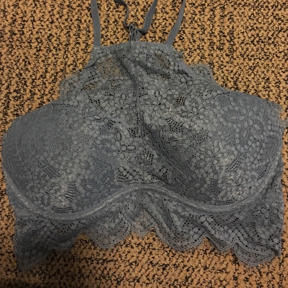 VICTORIAS SECRET PINK GREY HALTER BRALETTE