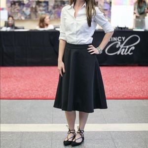 Banana Republic Black Midi Skirt