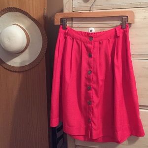 Xhilaration || Pink Button Down Skirt