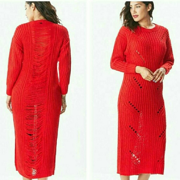 Red Sweater Dress